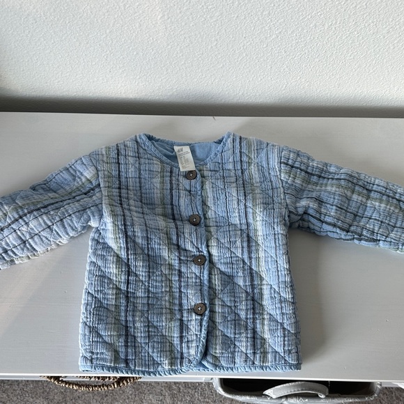 H&M Blue Quilted Kids Jacket - Picture 1 of 7